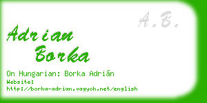 adrian borka business card