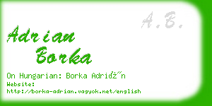 adrian borka business card